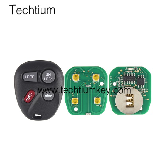 315Mhz FCC:KOBUT1BT Llave remota de 4 botones para GM